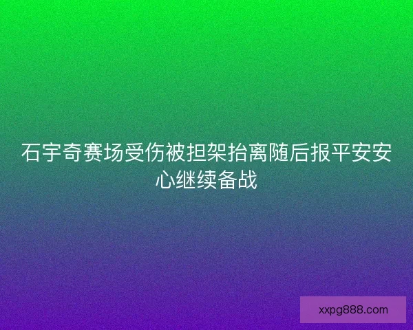 石宇奇赛场受伤被担架抬离随后报平安安心继续备战